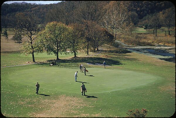 [493 Views of Golf Courses, for Fortune Article "October's Game"], Walker Evans (American, St. Louis, Missouri 1903–1975 New Haven, Connecticut), Color film transparency