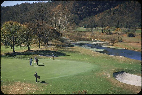 [493 Views of Golf Courses, for Fortune Article "October's Game"], Walker Evans (American, St. Louis, Missouri 1903–1975 New Haven, Connecticut), Color film transparency