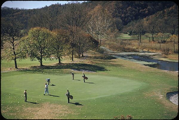 [493 Views of Golf Courses, for Fortune Article "October's Game"], Walker Evans (American, St. Louis, Missouri 1903–1975 New Haven, Connecticut), Color film transparency