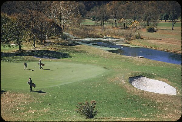 [493 Views of Golf Courses, for Fortune Article "October's Game"], Walker Evans (American, St. Louis, Missouri 1903–1975 New Haven, Connecticut), Color film transparency