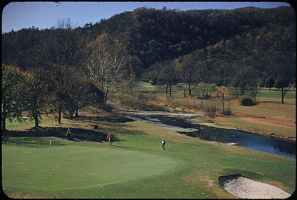 [493 Views of Golf Courses, for Fortune Article "October's Game"], Walker Evans (American, St. Louis, Missouri 1903–1975 New Haven, Connecticut), Color film transparency