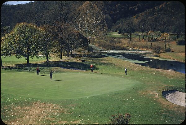[493 Views of Golf Courses, for Fortune Article "October's Game"], Walker Evans (American, St. Louis, Missouri 1903–1975 New Haven, Connecticut), Color film transparency