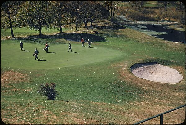 [493 Views of Golf Courses, for Fortune Article "October's Game"], Walker Evans (American, St. Louis, Missouri 1903–1975 New Haven, Connecticut), Color film transparency