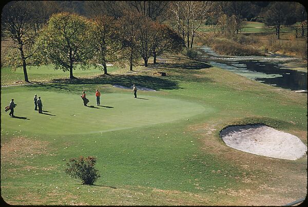 [493 Views of Golf Courses, for Fortune Article "October's Game"], Walker Evans (American, St. Louis, Missouri 1903–1975 New Haven, Connecticut), Color film transparency