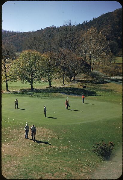 [493 Views of Golf Courses, for Fortune Article "October's Game"], Walker Evans (American, St. Louis, Missouri 1903–1975 New Haven, Connecticut), Color film transparency