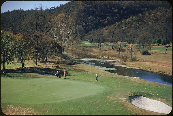 [493 Views of Golf Courses, for Fortune Article "October's Game"], Walker Evans (American, St. Louis, Missouri 1903–1975 New Haven, Connecticut), Color film transparency