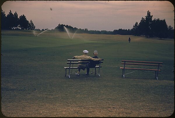 [493 Views of Golf Courses, for Fortune Article "October's Game"], Walker Evans (American, St. Louis, Missouri 1903–1975 New Haven, Connecticut), Color film transparency