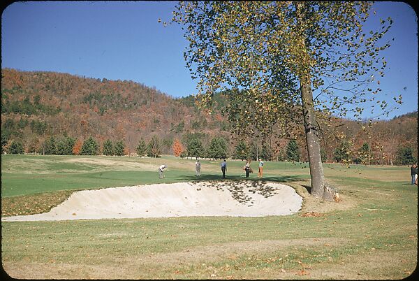 [493 Views of Golf Courses, for Fortune Article "October's Game"], Walker Evans (American, St. Louis, Missouri 1903–1975 New Haven, Connecticut), Color film transparency