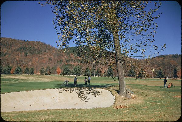 [493 Views of Golf Courses, for Fortune Article "October's Game"], Walker Evans (American, St. Louis, Missouri 1903–1975 New Haven, Connecticut), Color film transparency