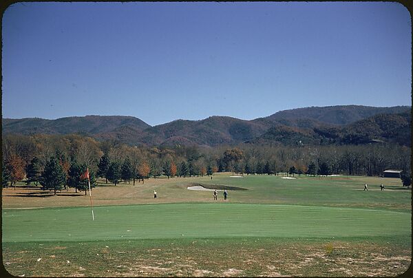 [493 Views of Golf Courses, for Fortune Article "October's Game"], Walker Evans (American, St. Louis, Missouri 1903–1975 New Haven, Connecticut), Color film transparency