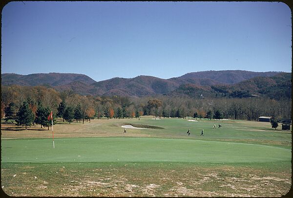[493 Views of Golf Courses, for Fortune Article "October's Game"], Walker Evans (American, St. Louis, Missouri 1903–1975 New Haven, Connecticut), Color film transparency