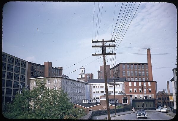 [654 Views of Mills, for Fortune Article "These Dark Satanic Mills"], Walker Evans (American, St. Louis, Missouri 1903–1975 New Haven, Connecticut), Color film transparency