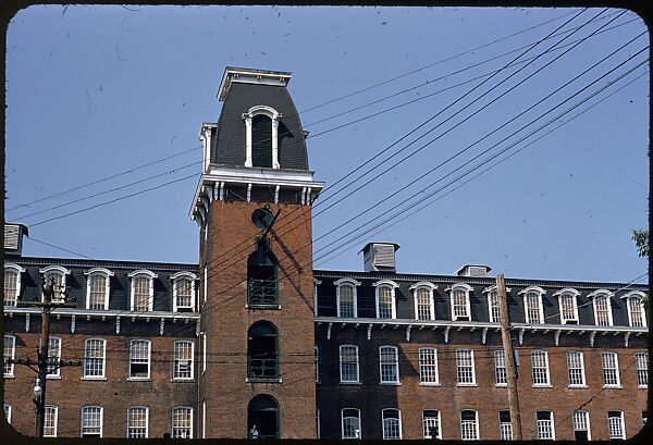 [654 Views of Mills, for Fortune Article "These Dark Satanic Mills"], Walker Evans (American, St. Louis, Missouri 1903–1975 New Haven, Connecticut), Color film transparency
