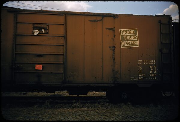 [155 Studies of Railroad Car Insiginias, For Fortune Article "Before They Disappear"], Walker Evans (American, St. Louis, Missouri 1903–1975 New Haven, Connecticut), Color film transparency