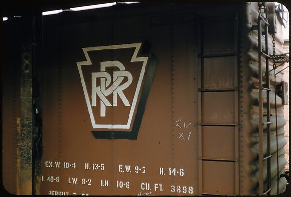 [155 Studies of Railroad Car Insiginias, For Fortune Article "Before They Disappear"], Walker Evans (American, St. Louis, Missouri 1903–1975 New Haven, Connecticut), Color film transparency