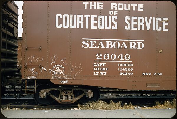[155 Studies of Railroad Car Insiginias, For Fortune Article "Before They Disappear"], Walker Evans (American, St. Louis, Missouri 1903–1975 New Haven, Connecticut), Color film transparency