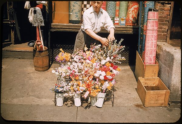 [Sidewalk Displays, for the Series "The Pitch Direct," Fortune Magazine, 1957], Walker Evans (American, St. Louis, Missouri 1903–1975 New Haven, Connecticut), Color film transparencies