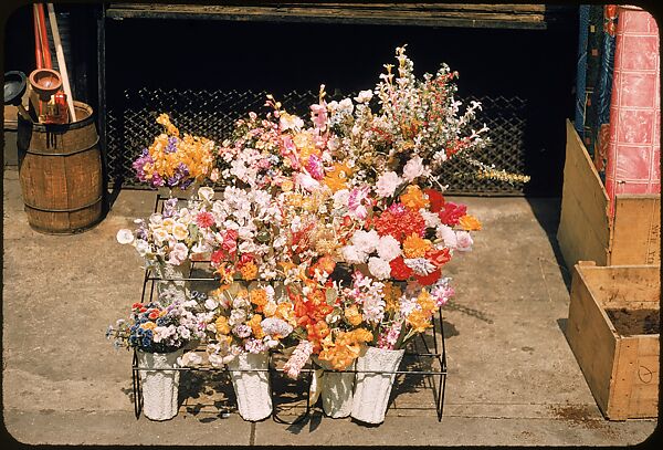 [Sidewalk Displays, for the Series "The Pitch Direct," Fortune Magazine, 1957], Walker Evans (American, St. Louis, Missouri 1903–1975 New Haven, Connecticut), Color film transparencies