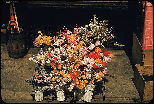 [Sidewalk Displays, for the Series "The Pitch Direct," Fortune Magazine, 1957], Walker Evans (American, St. Louis, Missouri 1903–1975 New Haven, Connecticut), Color film transparencies
