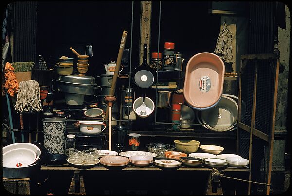 [Sidewalk Displays, for the Series "The Pitch Direct," Fortune Magazine, 1957], Walker Evans (American, St. Louis, Missouri 1903–1975 New Haven, Connecticut), Color film transparencies