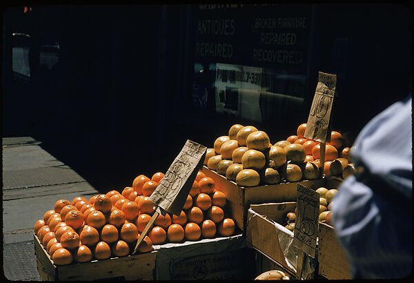 [Sidewalk Displays, for the Series "The Pitch Direct," Fortune Magazine, 1957], Walker Evans (American, St. Louis, Missouri 1903–1975 New Haven, Connecticut), Color film transparencies