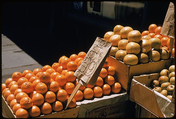 [Sidewalk Displays, for the Series "The Pitch Direct," Fortune Magazine, 1957], Walker Evans (American, St. Louis, Missouri 1903–1975 New Haven, Connecticut), Color film transparencies