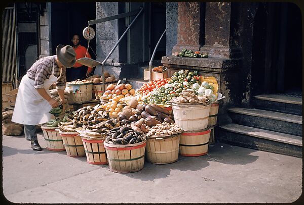 [Sidewalk Displays, for the Series "The Pitch Direct," Fortune Magazine, 1957], Walker Evans (American, St. Louis, Missouri 1903–1975 New Haven, Connecticut), Color film transparencies