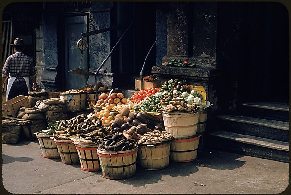 [Sidewalk Displays, for the Series "The Pitch Direct," Fortune Magazine, 1957], Walker Evans (American, St. Louis, Missouri 1903–1975 New Haven, Connecticut), Color film transparencies