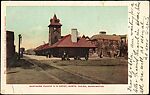 [145 Postcards of Railroad Stations Collected by Walker Evans], Photomechanical prints; gelatin silver prints