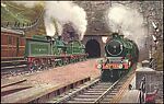 [145 Postcards of Railroad Stations Collected by Walker Evans], Photomechanical prints; gelatin silver prints