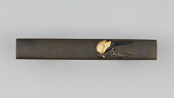 Knife Handle (Kozuka), Possibly copper-silver alloy (shibuichi), gold, copper-gold alloy (shakudō), copper, Japanese 