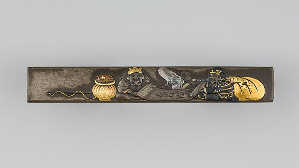 Knife Handle (Kozuka), Copper-silver alloy (shibuichi), gold, silver, copper-gold alloy (shakudō), copper, Japanese 