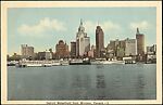 [15 Postcards of Skylines Collected by Walker Evans], Photomechanical prints