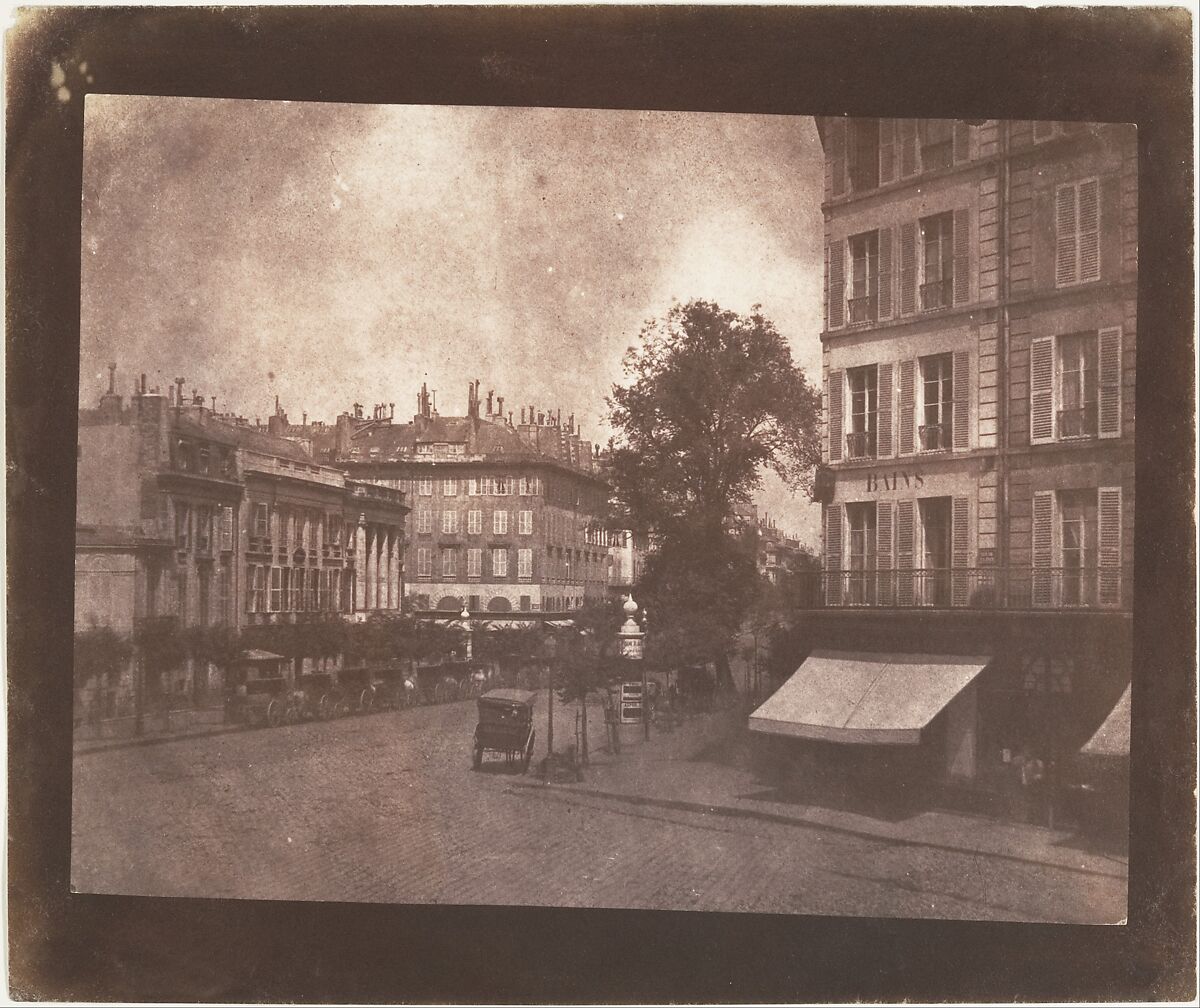 The Boulevards at Paris, William Henry Fox Talbot (British, Dorset 1800–1877 Lacock), Salted paper print from paper negative 