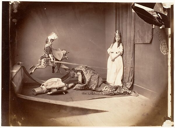St. George and the Dragon, Lewis Carroll (British, Daresbury, Cheshire 1832–1898 Guildford), Albumen silver print from glass negative 