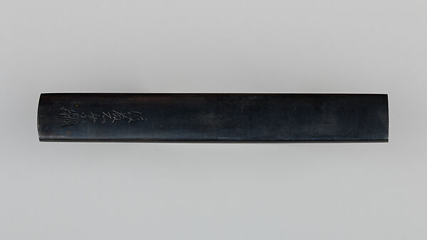 Knife Handle (Kozuka), Copper-gold alloy (shakudō), gold, Japanese