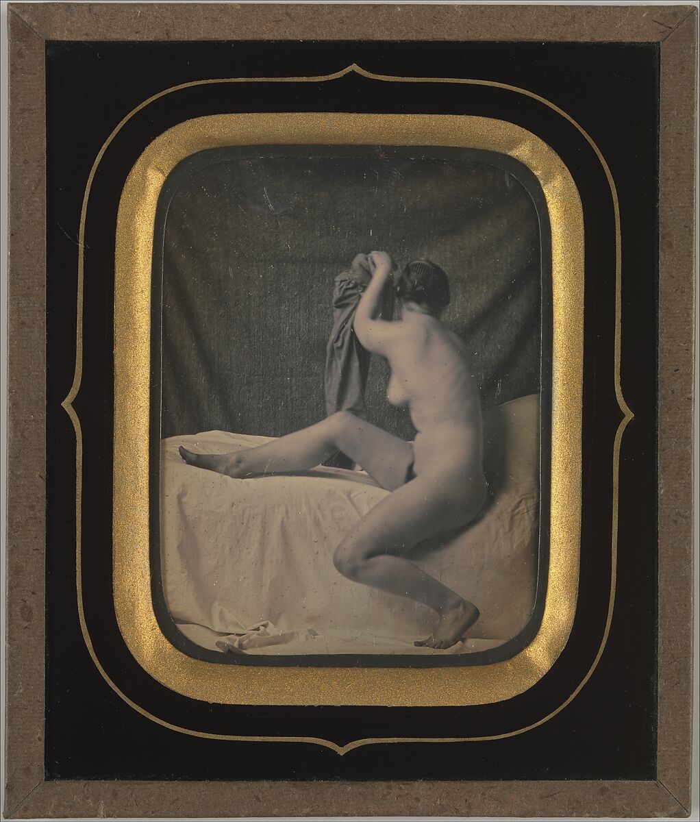 [Seated Female Nude], Unknown (French), Daguerreotype 