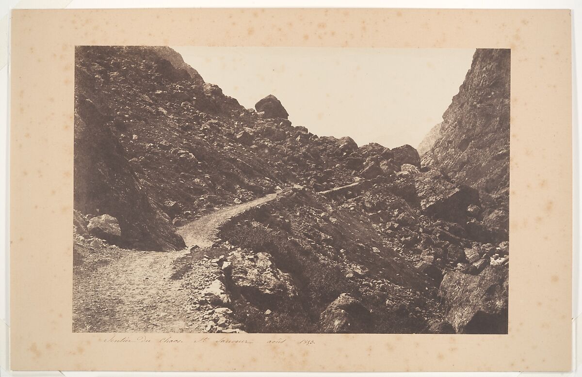 Sentier du chaos, St-Sauveur, Joseph Vigier (French, 1821–1862), Salted paper print from paper negative 