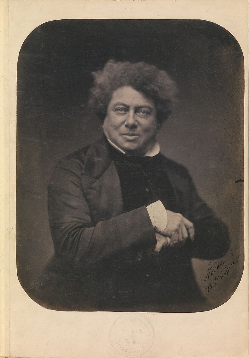 [Album Containing Photographs, Engravings, Drawings, and Publications Pertaining to Alexandre Dumas], Nadar (French, Paris 1820–1910 Paris), Salted paper print from glass negative 