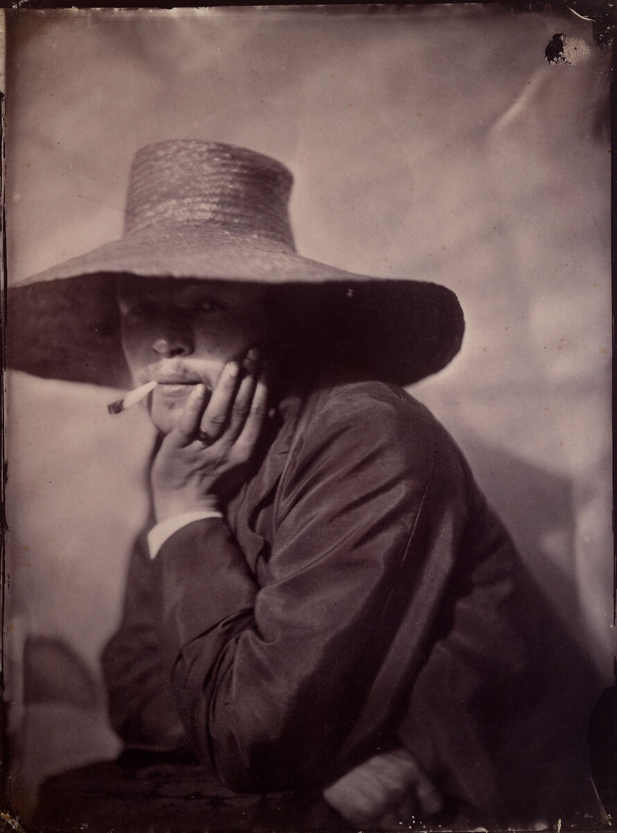 [Self-Portrait], Adrien Tournachon (French, 1825–1903), Salted paper print from glass negative 