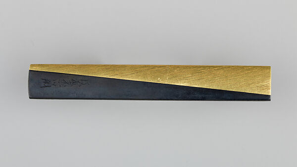 Knife Handle (Kozuka), Copper-gold alloy (shakudō), gold, silver, Japanese