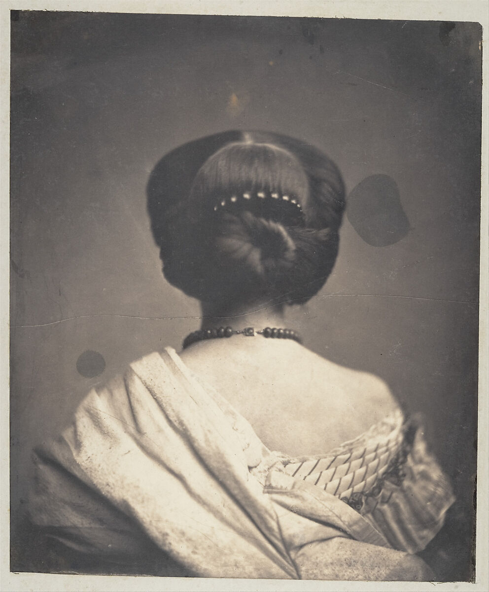 [Woman Seen from the Back], Onésipe Aguado de las Marismas (French, Evry 1830–1893 Paris), Salted paper print from glass negative 
