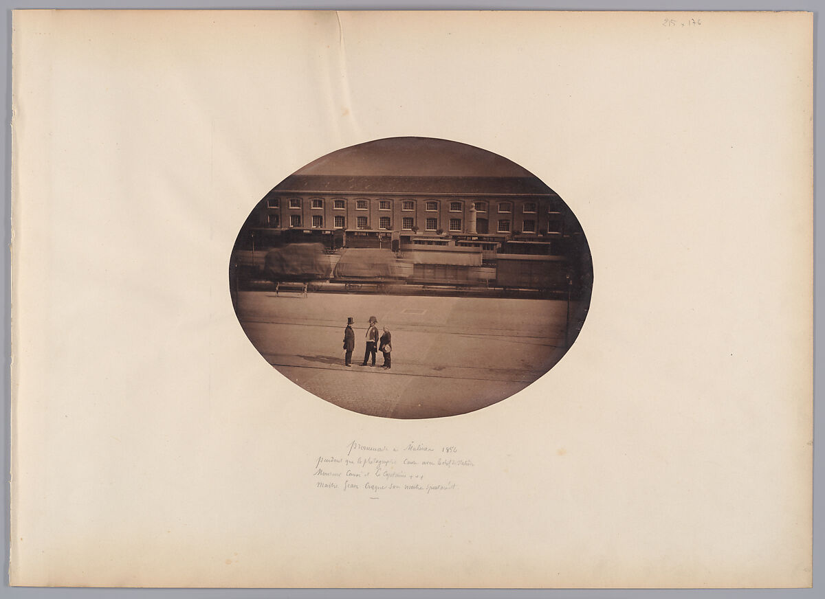 Promenade in Malines, Louis-Pierre-Théophile Dubois de Nehaut (French, active Belgium, 1799–1872), Salted paper print from glass negative