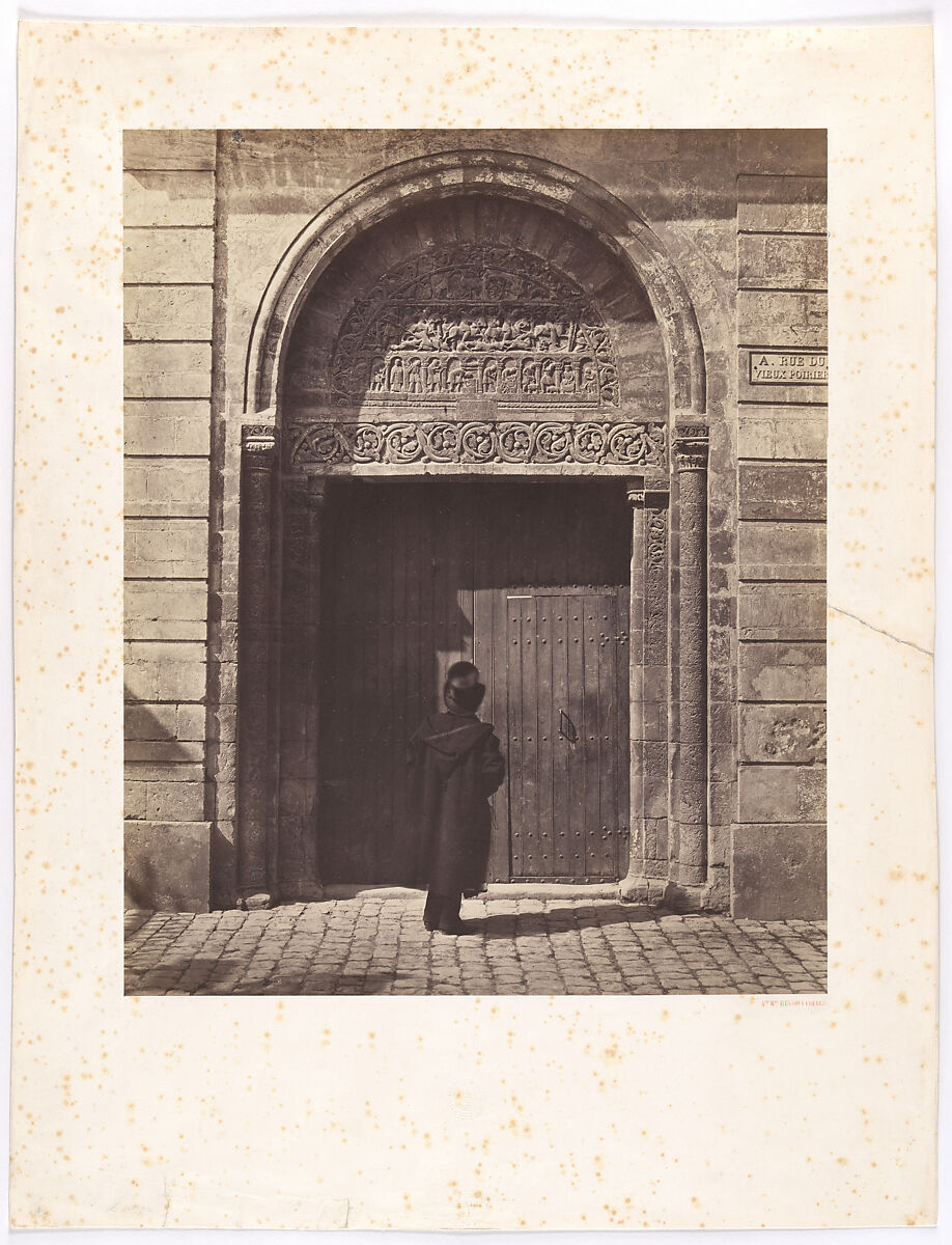 Portal of Saint-Ursin, Bourges, Bisson Frères (French, active 1852–1863), Albumen silver print from glass negative