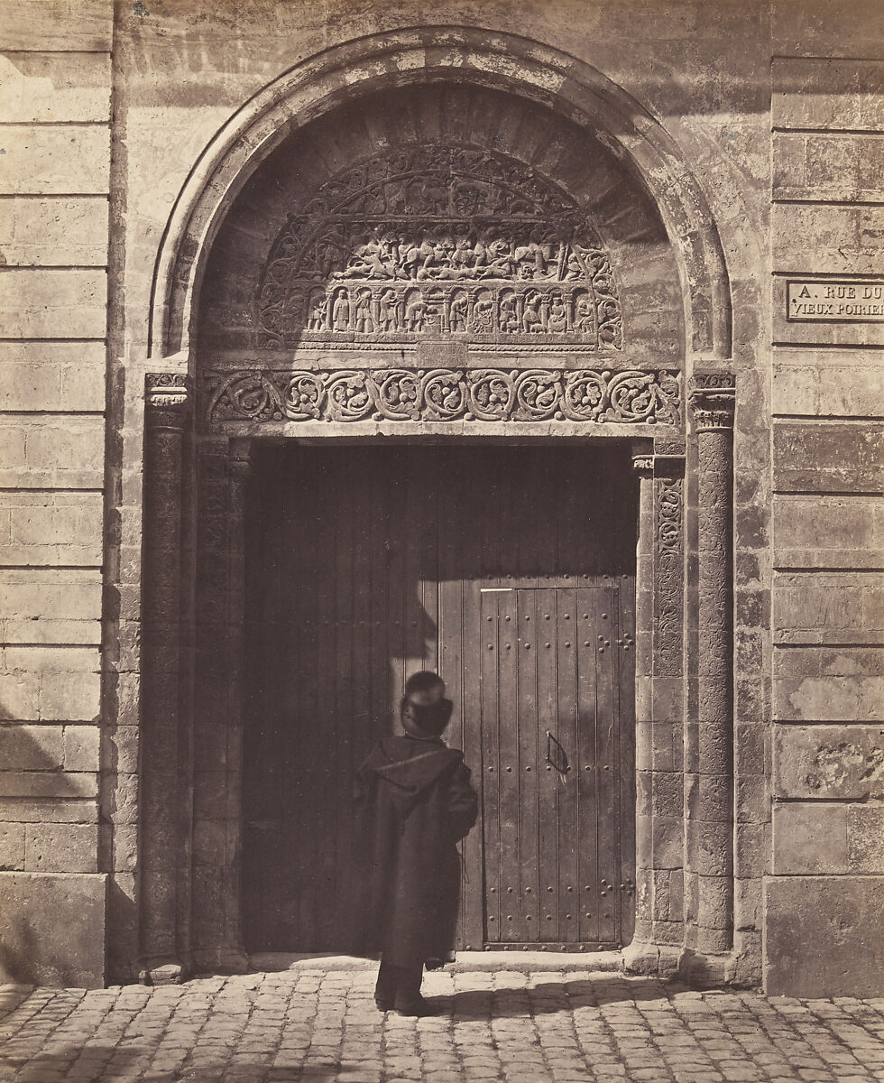 Portal of Saint-Ursin, Bourges, Bisson Frères (French, active 1852–1863), Albumen silver print from glass negative 