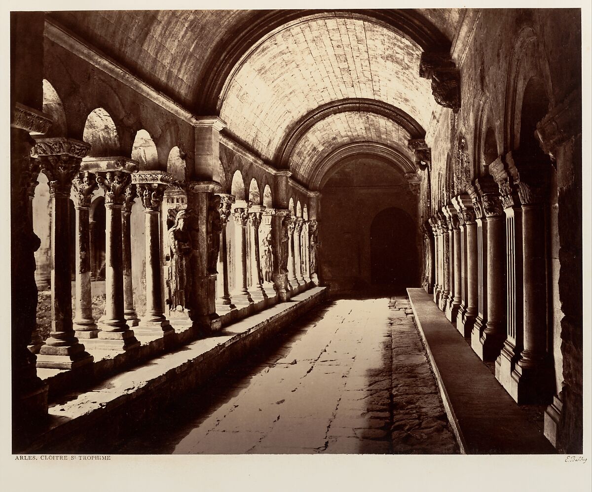 Arles, Cloitre St. Trophime, Edouard Baldus (French (born Prussia), 1813–1889), Albumen silver print from glass negative 