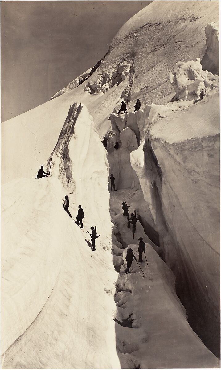 [The Ascent of Mont Blanc], Auguste-Rosalie Bisson (French, 1826–1900), Albumen silver print from glass negative 