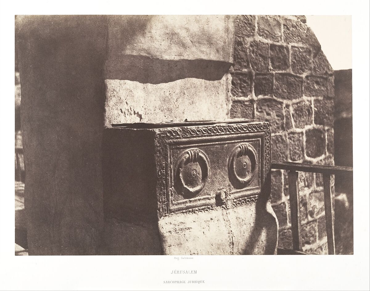 Jérusalem, Sarcophage judaïque, Auguste Salzmann (French, 1824–1872), Salted paper print from paper negative 
