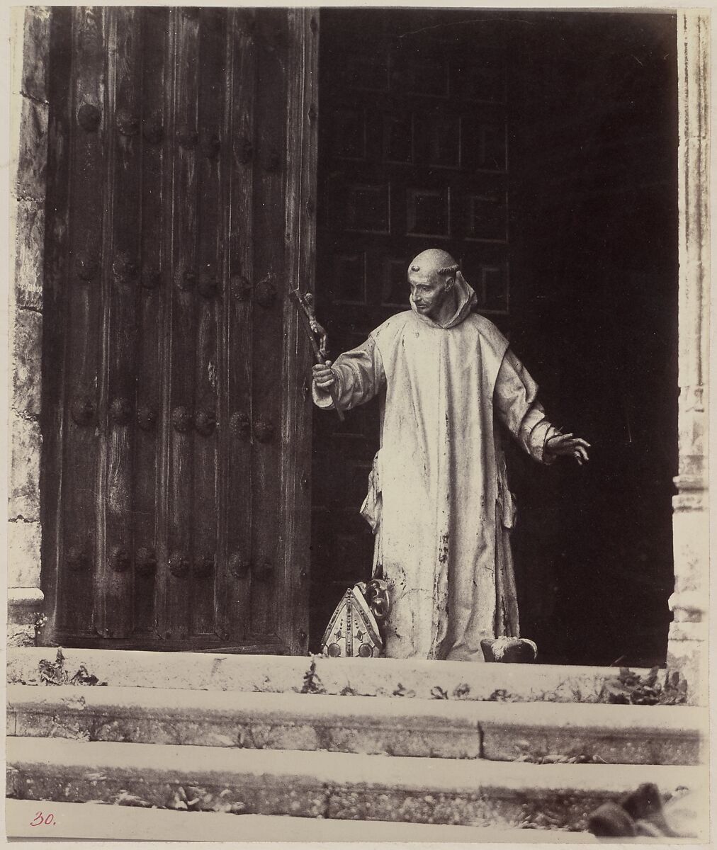 Principal Doorway of the Carthusian Monastery, Burgos, Charles Clifford (Welsh, 1819–1863), Albumen silver print from paper negative 