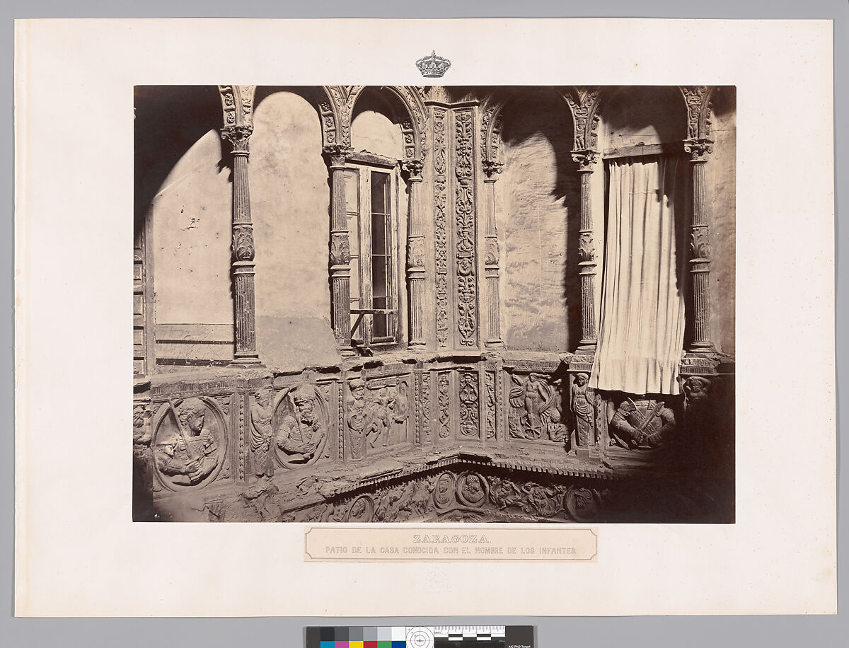 Zaragoza, Patio de la Casa Conocida con el Nombre de los Infantes, Charles Clifford (Welsh, 1819–1863), Albumen silver print from glass negative